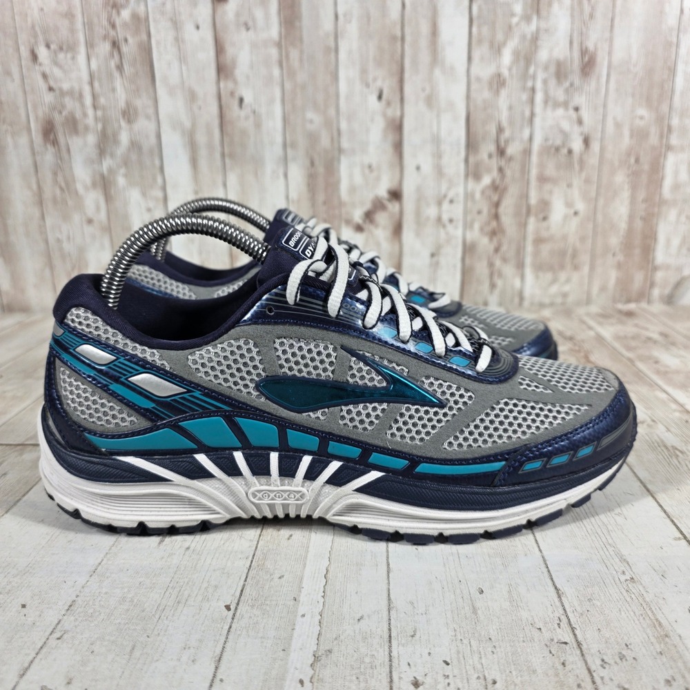 Brooks Dyad 8 Womens Running Shoes Grey Blue Navy 1201631B051 Size 8 B